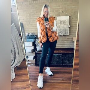 BUCKETLIST Orange Puffer Vest